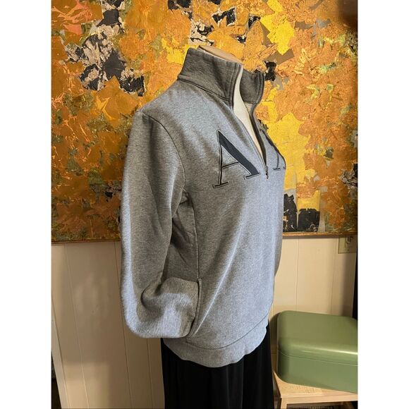 Unisex Armani Exchange Sweatshirt W/ half zip broken M - Picture 2 of 5